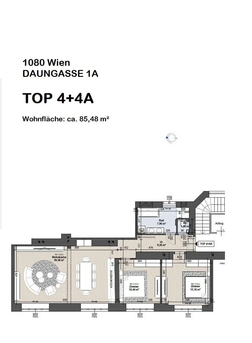 3-Zimmer-Wohnung mieten in Wien – 52,71 m², € 1.995 – Bild 14 von 15