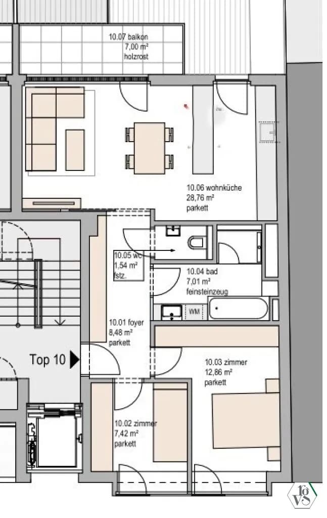 3-Zimmer-Wohnung kaufen in Wien – 64,19 m², € 488.000 – Bild 16 von 16
