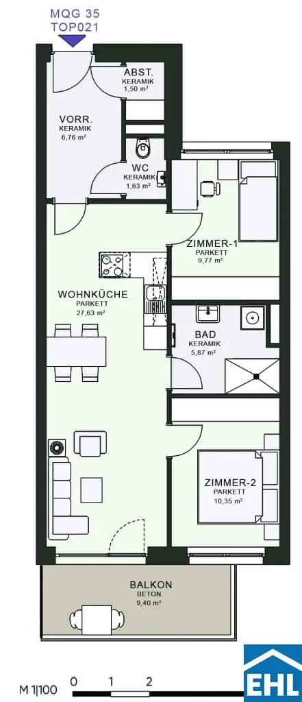 3-Zimmer-Wohnung mieten in Graz – 64,08 m², € 939 – Bild 18 von 18