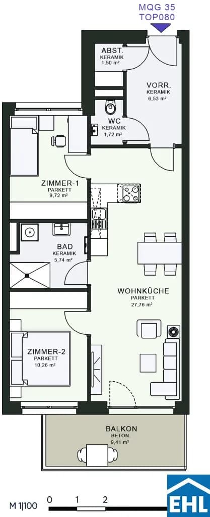 3-Zimmer-Wohnung mieten in Graz – 64,02 m², € 941 – Bild 18 von 18