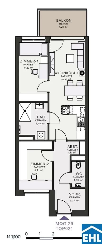 3-Zimmer-Wohnung mieten in Graz – 54,73 m², € 792 – Bild 7 von 7