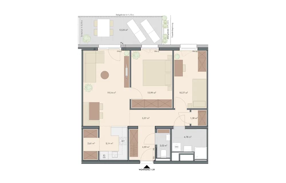 3-Zimmer-Wohnung kaufen in Wien – 68,19 m², € 438.000 – Bild 12 von 12