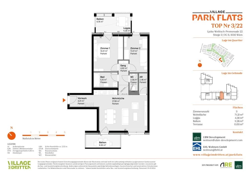 3-Zimmer-Wohnung kaufen in Wien – 69,43 m², € 567.600 – Bild 12 von 12