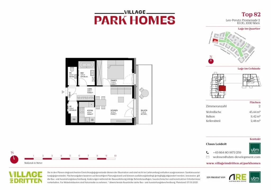 2-Zimmer-Wohnung kaufen in Wien – 45,44 m², € 456.000 – Bild 9 von 9