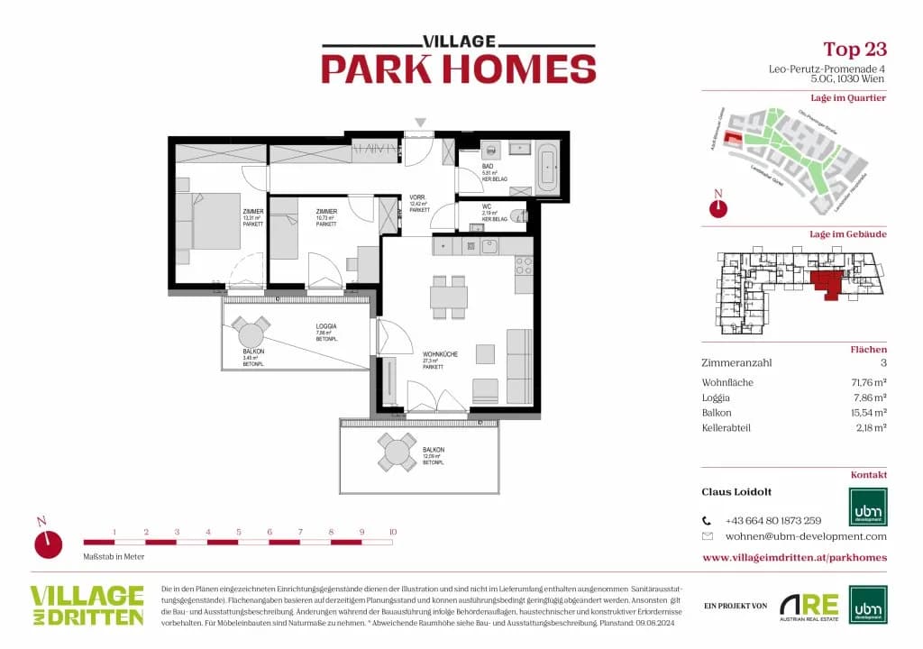 3-Zimmer-Wohnung kaufen in Wien – 71,76 m², € 621.000 – Bild 9 von 9