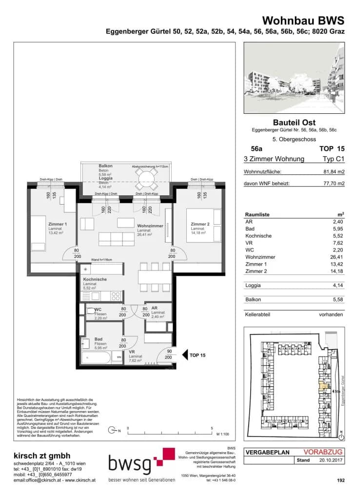 3-Zimmer-Wohnung mieten in Graz – 77,7 m², € 1.051 – Bild 12 von 12