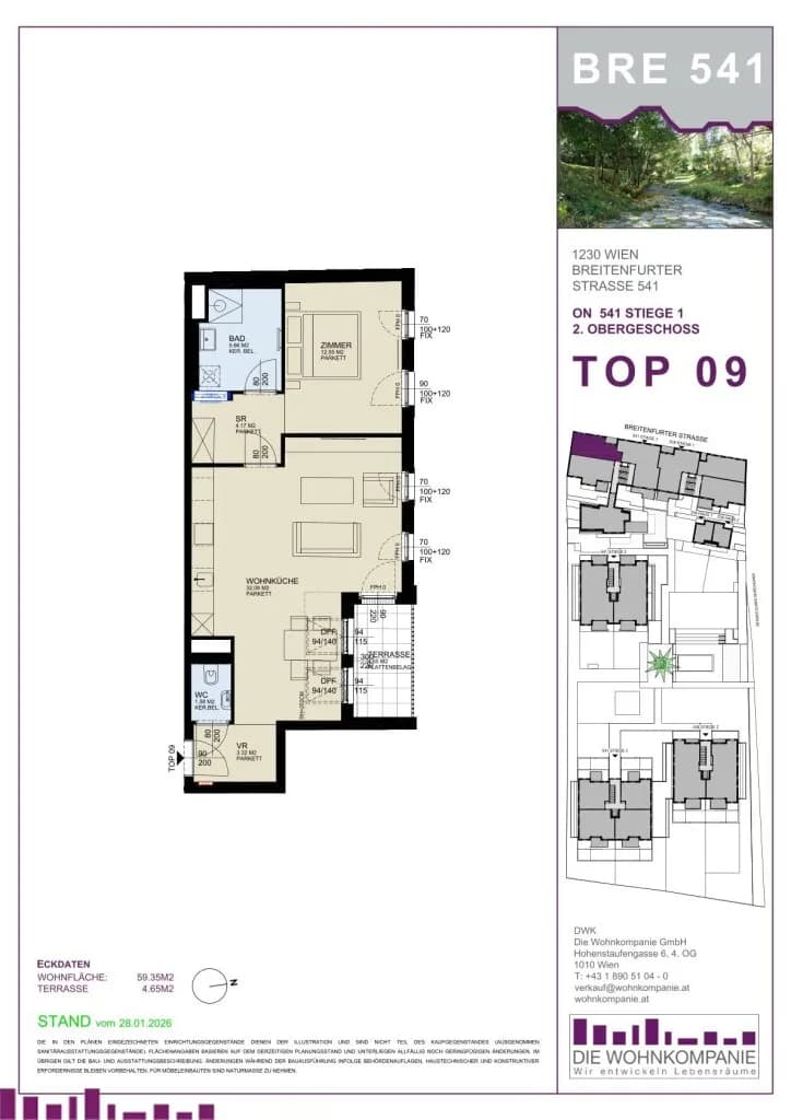 2-Zimmer-Wohnung kaufen in Wien – 58,65 m², € 308.897 – Bild 12 von 12