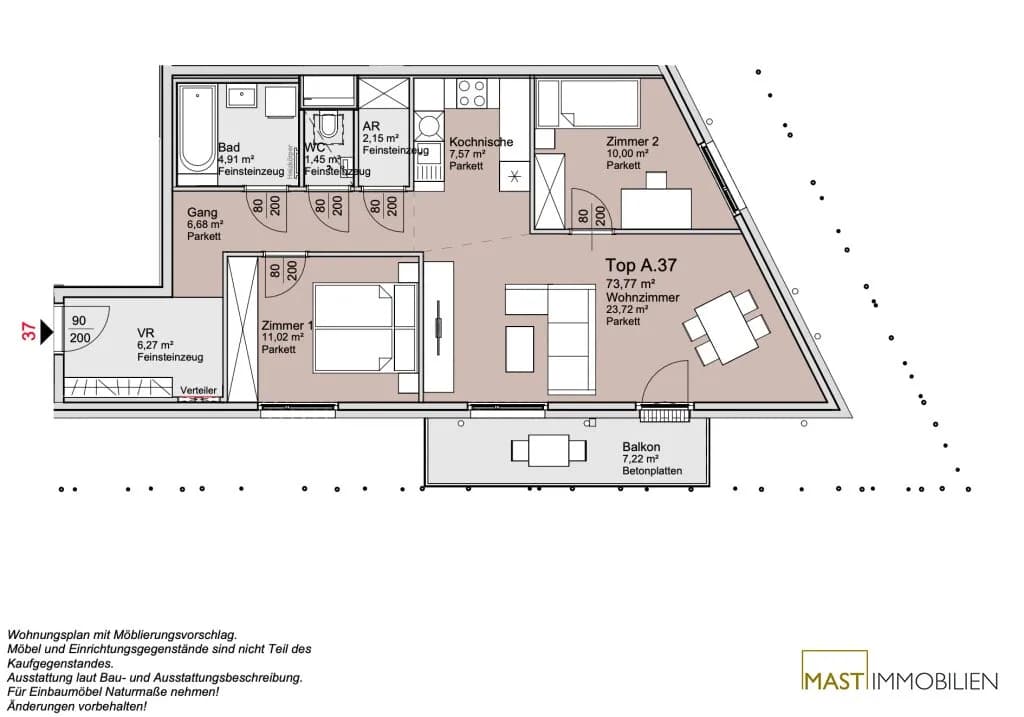 3-Zimmer-Wohnung kaufen in Wien – 73,77 m², € 488.000 – Bild 14 von 14