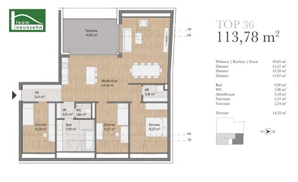 4-Zimmer-Wohnung kaufen in Graz – 113,78 m², € 845.231 – Bild 8 von 8
