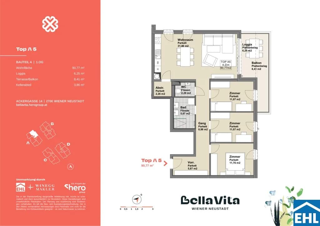 Immobilie kaufen in Wiener Neustadt – 90,77 m², € 358.000 – Bild 15 von 15