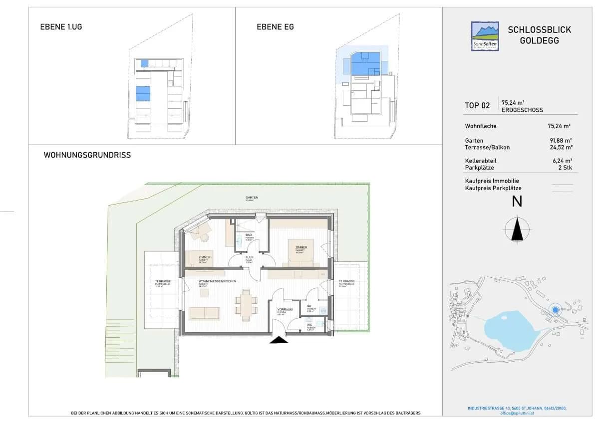 3-Zimmer-Wohnung kaufen in Sankt Johann im Pongau – 75,24 m² – Bild 2 von 3