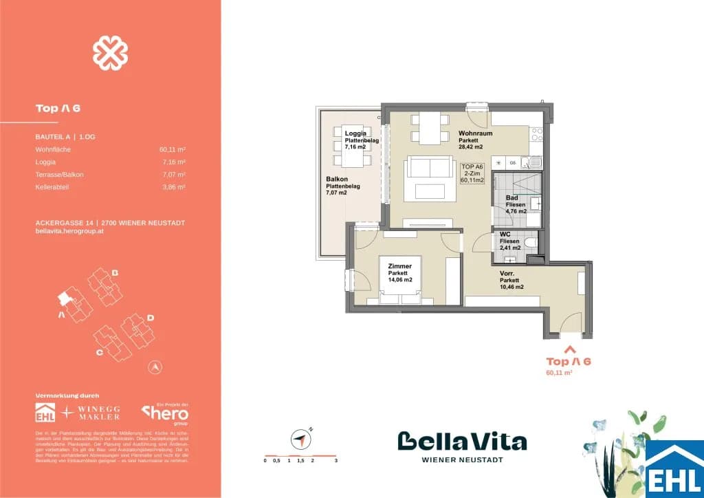 Immobilie kaufen in Wiener Neustadt – 60,11 m², € 251.000 – Bild 21 von 21