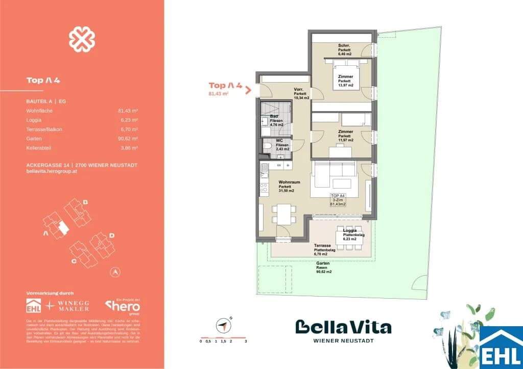 Immobilie kaufen in Wiener Neustadt – 81,43 m², € 349.000 – Bild 20 von 20