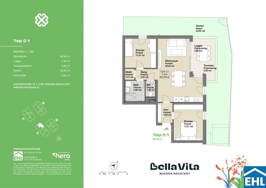 Immobilie kaufen in Wiener Neustadt – 68,94 m², € 301.000 – Bild 23 von 23