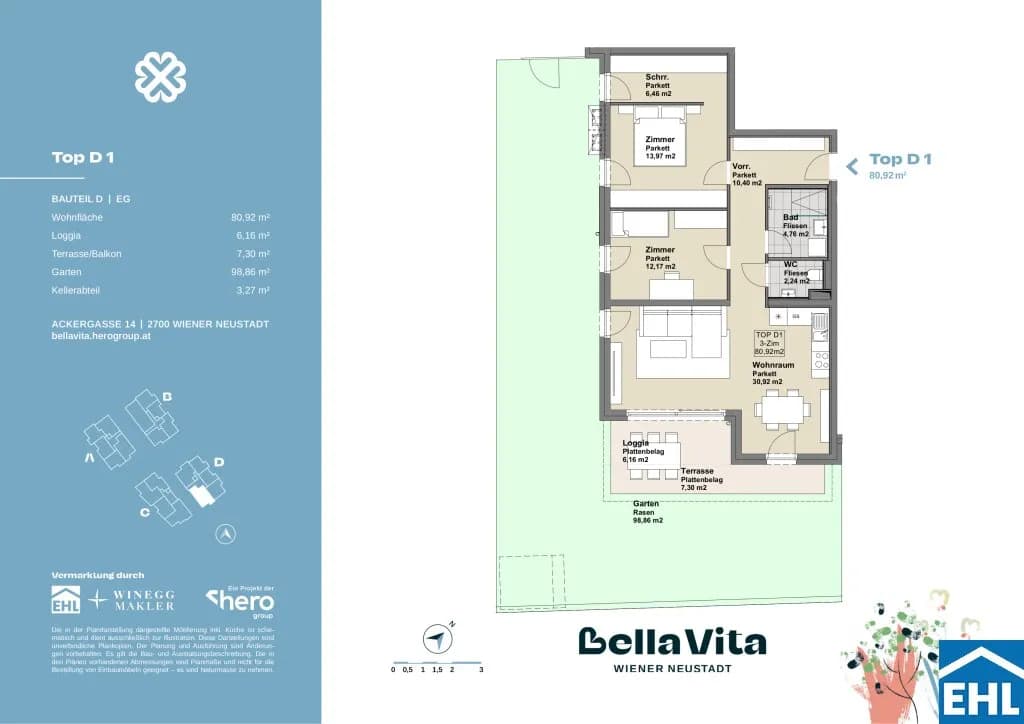 Immobilie kaufen in Wiener Neustadt – 80,92 m², € 347.000 – Bild 32 von 32