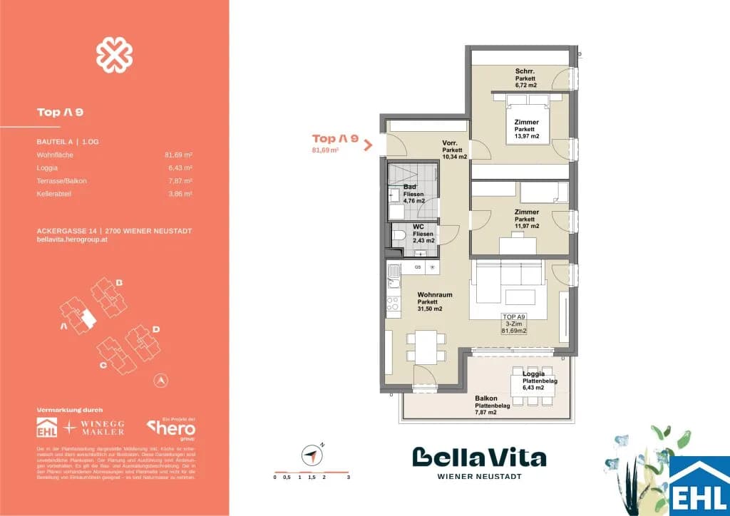 Immobilie kaufen in Wiener Neustadt – 81,7 m², € 314.000 – Bild 24 von 24