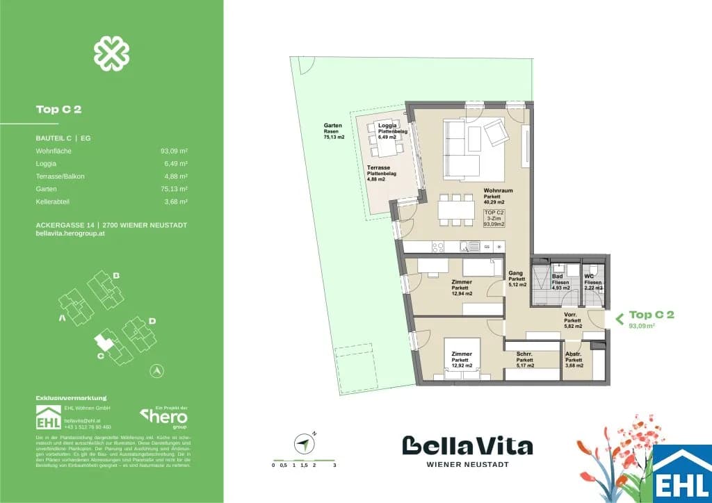 Immobilie kaufen in Wiener Neustadt – 93,09 m², € 385.000 – Bild 25 von 25