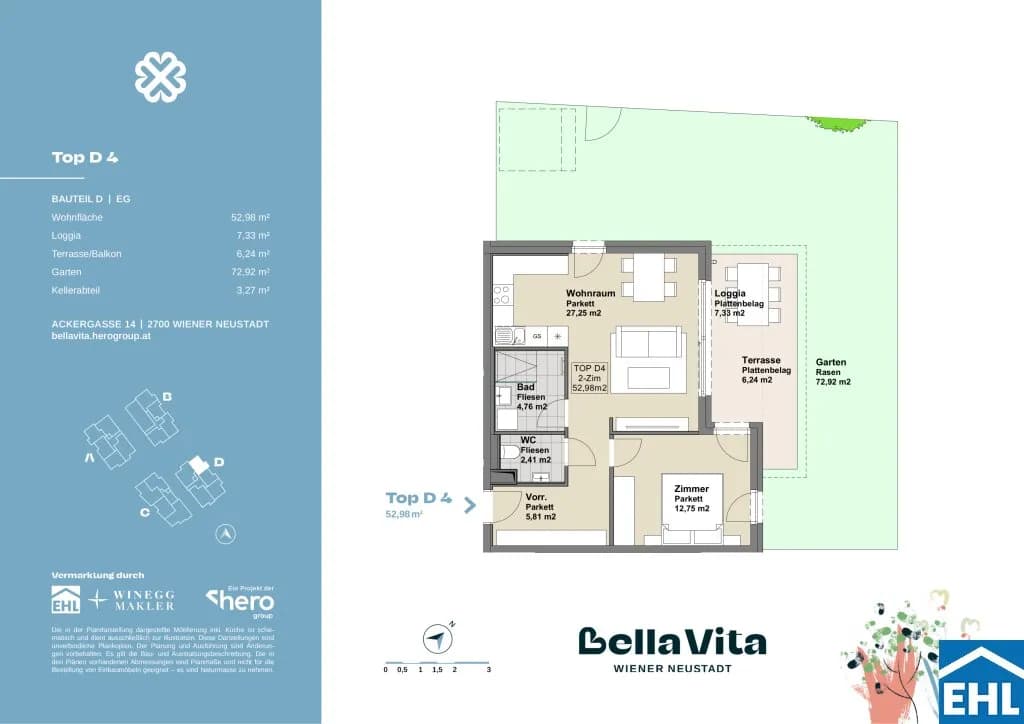 Immobilie kaufen in Wiener Neustadt – 52,98 m², € 264.000 – Bild 15 von 15