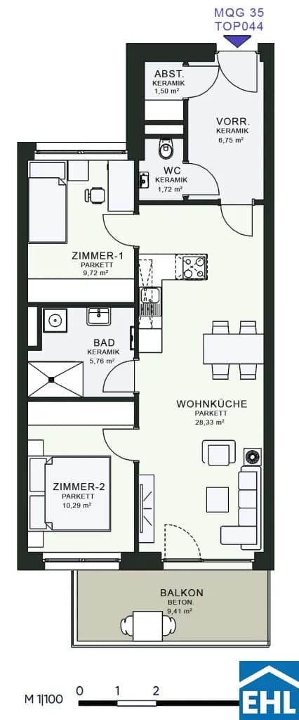 3-Zimmer-Wohnung mieten in Graz – 63,28 m², € 938 – Bild 18 von 18