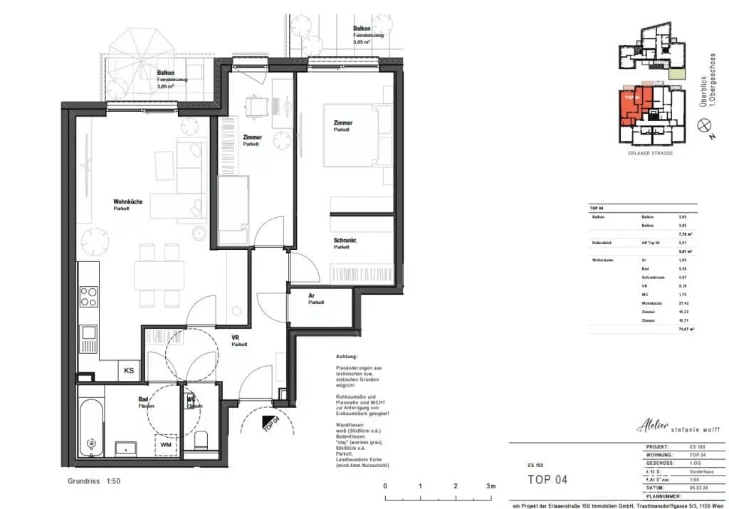 3-Zimmer-Wohnung kaufen in Wien – 71,47 m², € 518.000 – Bild 21 von 22