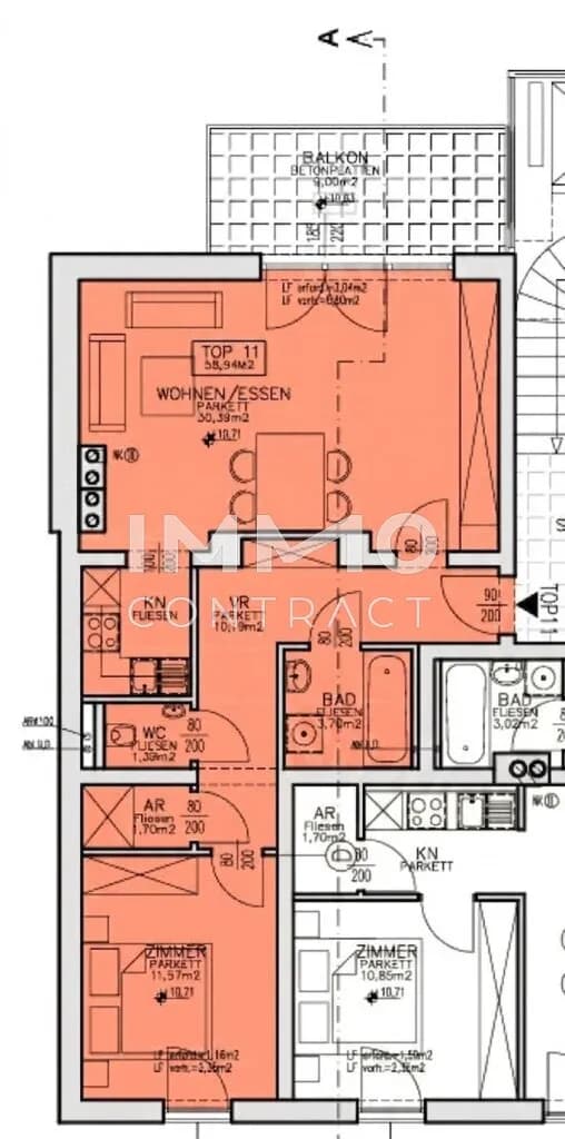 2-Zimmer-Wohnung mieten in Linz – 58,94 m², € 1.007 – Bild 17 von 18