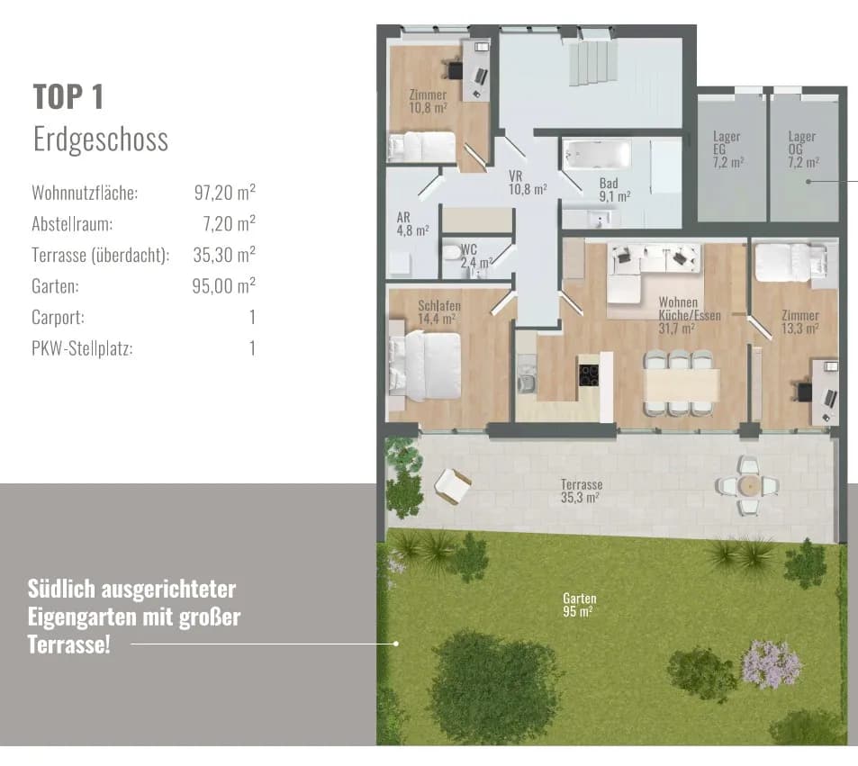 4-Zimmer-Wohnung kaufen in Grieskirchen – 98,1 m², € 485.560
