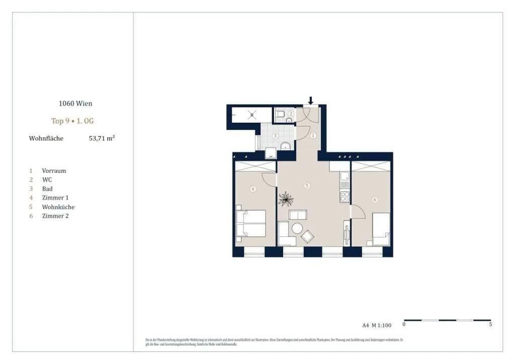 3-Zimmer-Wohnung kaufen in Wien – 53,71 m², € 415.000 – Bild 12 von 12