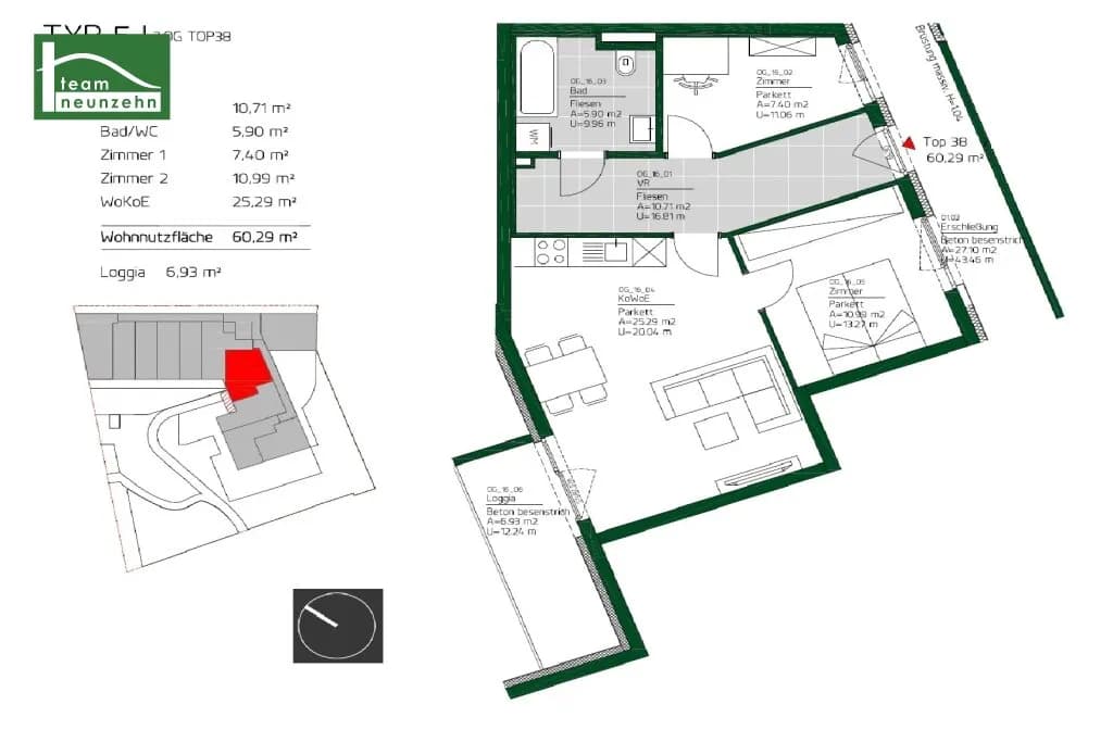 2-Zimmer-Wohnung mieten in Graz – 60,4 m², € 900 – Bild 26 von 26