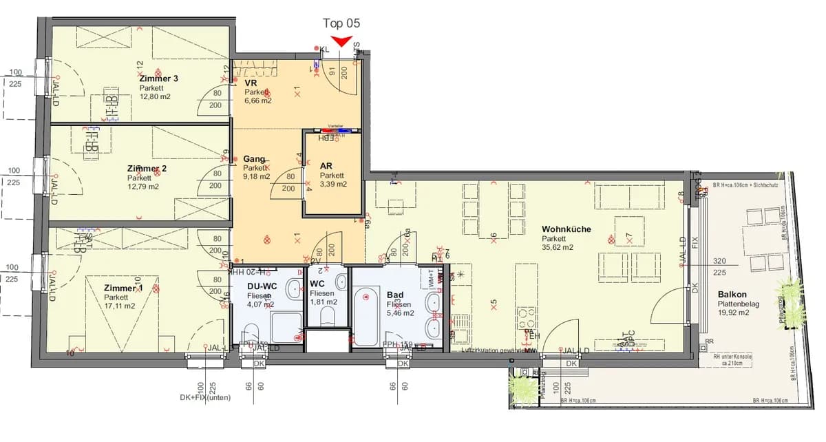 4-Zimmer-Wohnung mieten in Wien – 108 m², € 2.100 – Bild 10 von 10