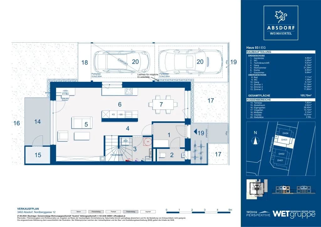 4-Zimmer-Haus mieten in Tulln – 105 m², € 1.464 – Bild 22 von 23