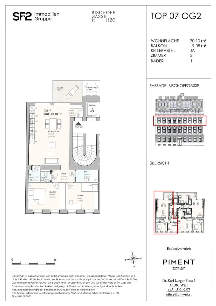 3-Zimmer-Wohnung kaufen in Wien – 70,1 m², € 549.000 – Bild 16 von 16