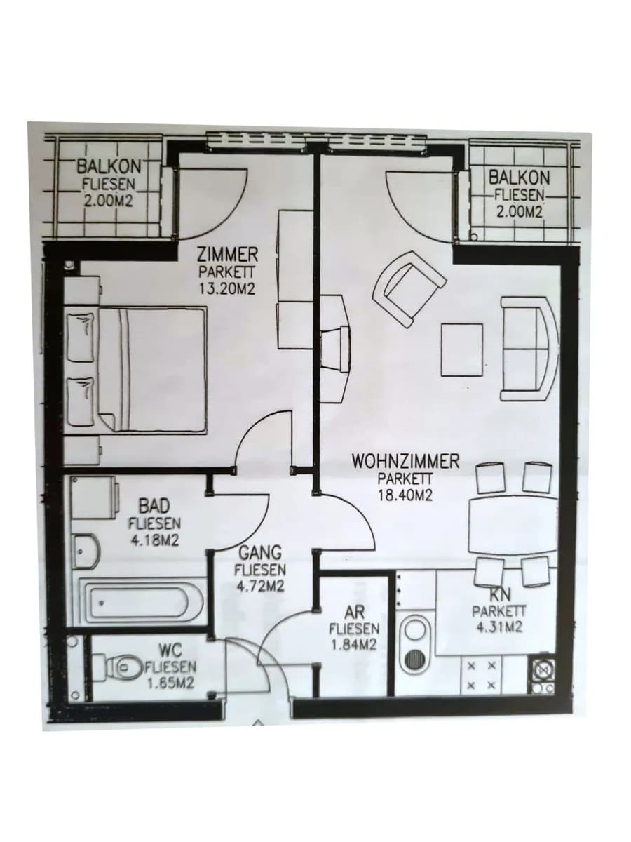 2-Zimmer-Wohnung mieten in Wien – 49 m², € 980 – Bild 10 von 10