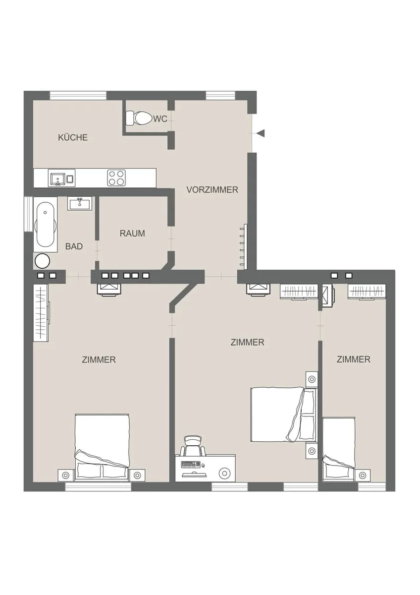 3-Zimmer-Wohnung mieten in Wien – 96,03 m², € 1.847 – Bild 9 von 9