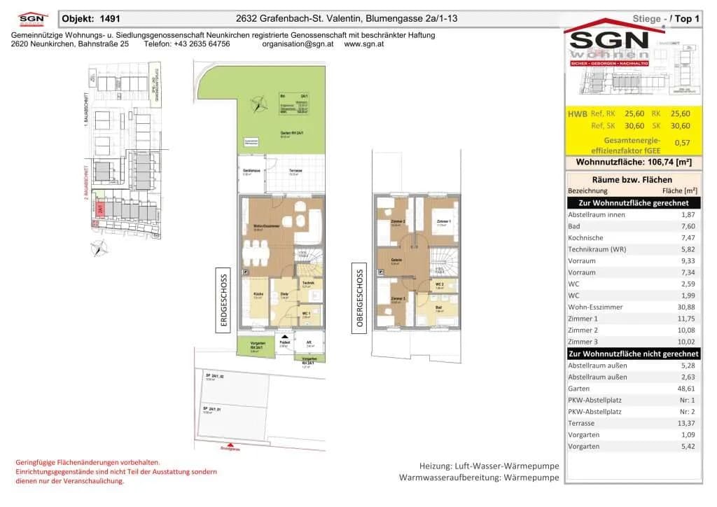 4-Zimmer-Haus mieten in Neunkirchen – 106,74 m², € 1.226 – Bild 2 von 2
