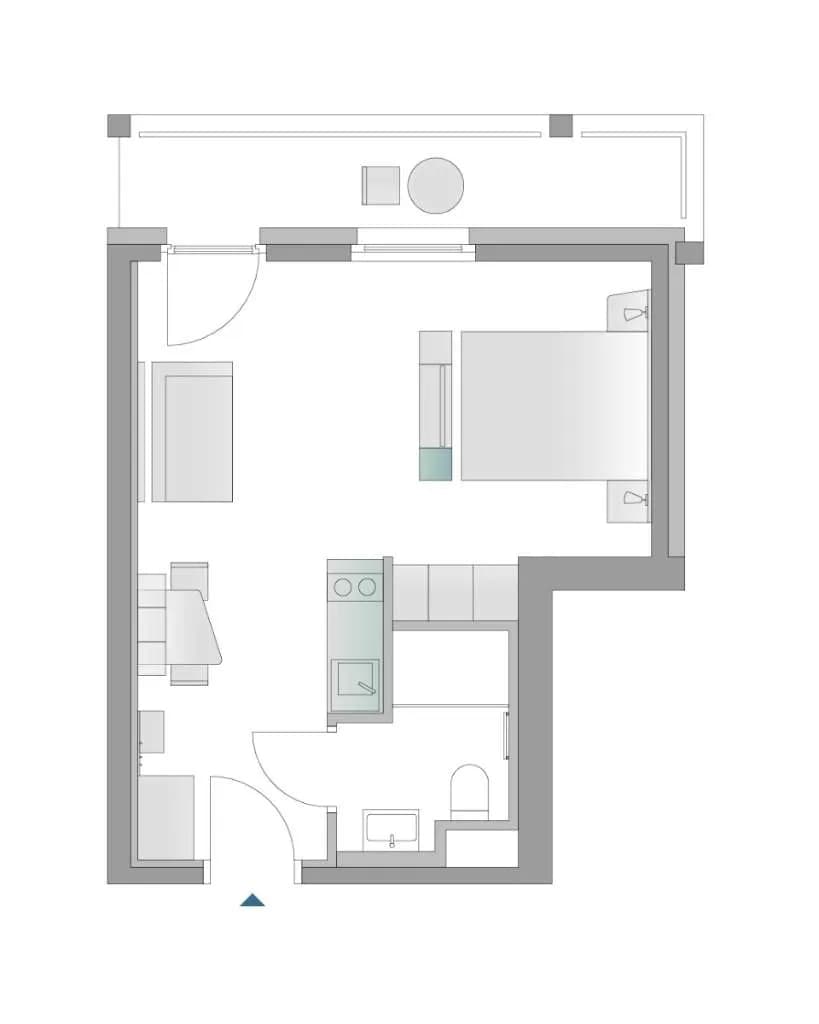 1-Zimmer-Wohnung mieten in Wien – 29 m², € 1.040 – Bild 2 von 8