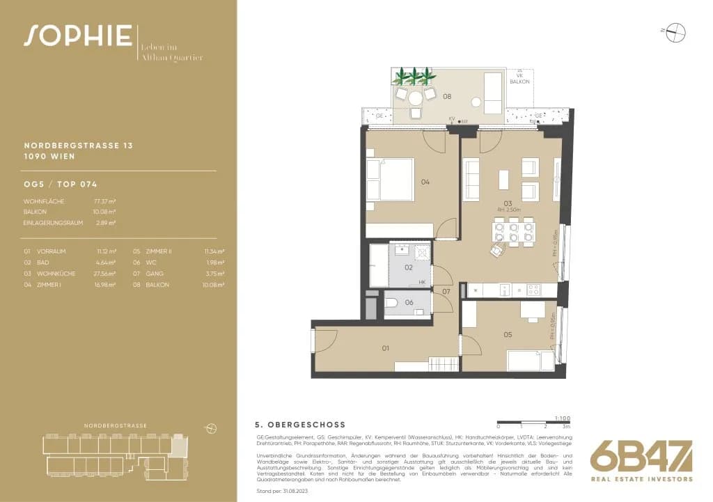 3-Zimmer-Wohnung kaufen in Wien – 77,45 m², € 730.000 – Bild 14 von 14
