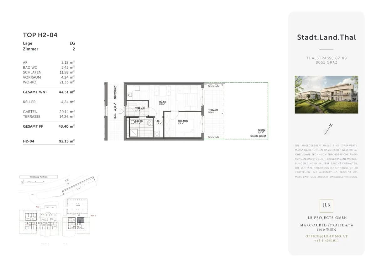 2-Zimmer-Wohnung kaufen in Graz – 44,51 m², € 173.082 – Bild 2 von 5