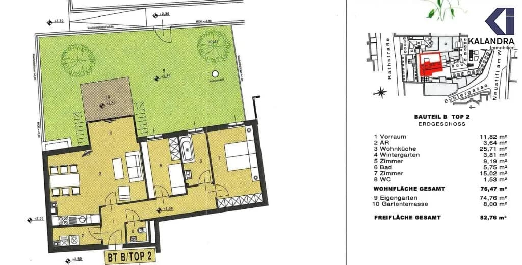 3-Zimmer-Wohnung mieten in Wien – 78 m², € 1.850 – Bild 17 von 17