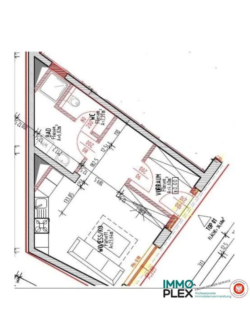 1-Zimmer-Gewerbeimmobilie mieten in Hollabrunn – 37 m², € 498 – Bild 5 von 5
