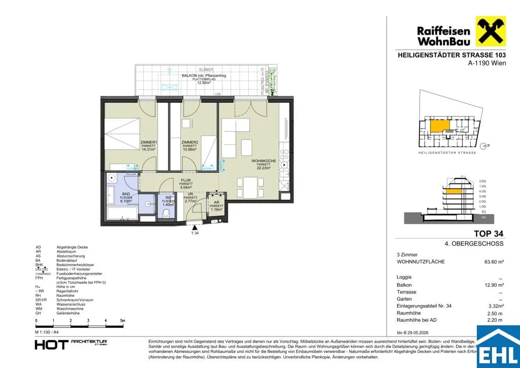 3-Zimmer-Wohnung kaufen in Wien – 63,69 m², € 649.900 – Bild 5 von 5