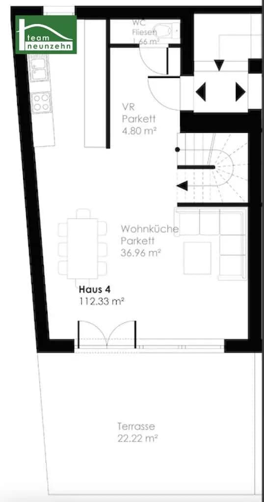 4-Zimmer-Haus kaufen in Mödling – 112,9 m², € 515.001 – Bild 4 von 7