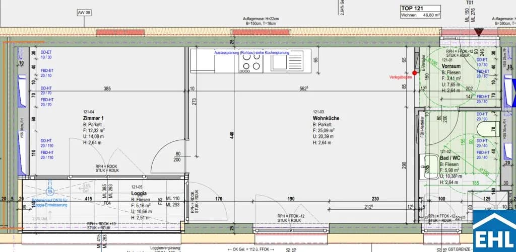 2-Zimmer-Wohnung mieten in Graz – 46,8 m², € 729 – Bild 15 von 15