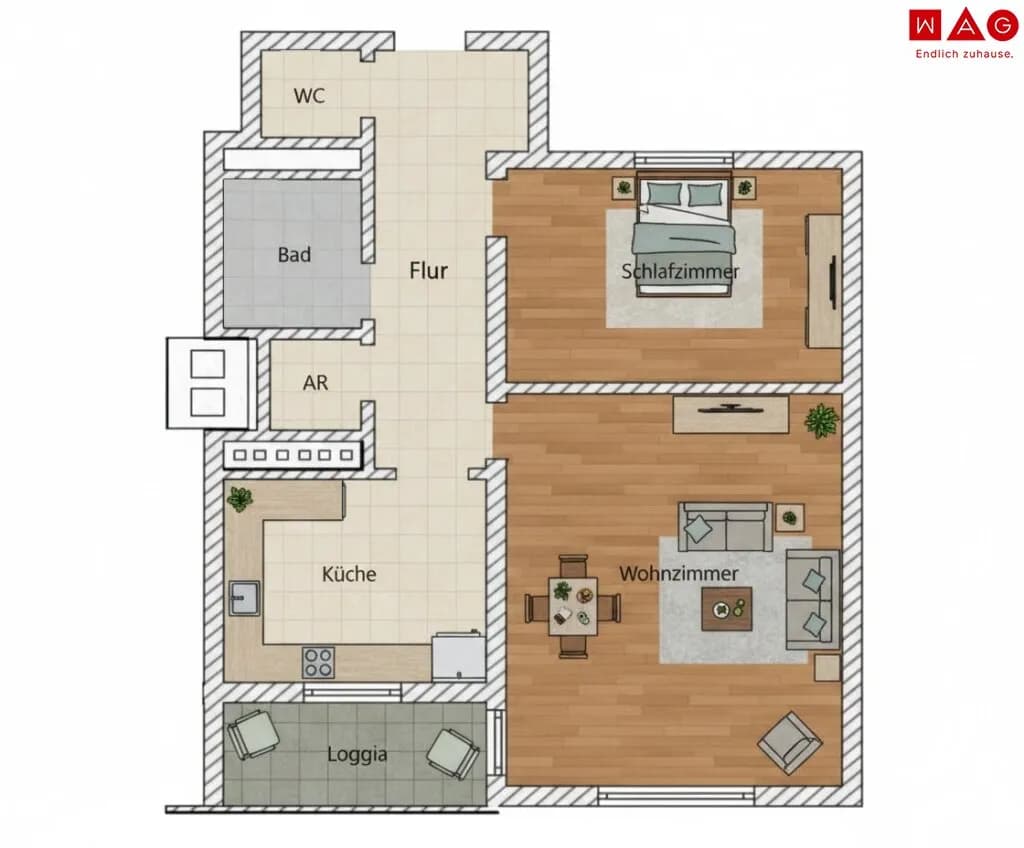 2-Zimmer-Wohnung mieten in Leoben – 65,34 m², € 648 – Bild 9 von 9