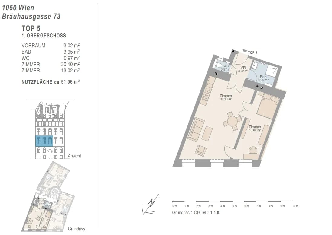 2-Zimmer-Wohnung kaufen in Wien – 47,11 m², € 219.000 – Bild 9 von 9