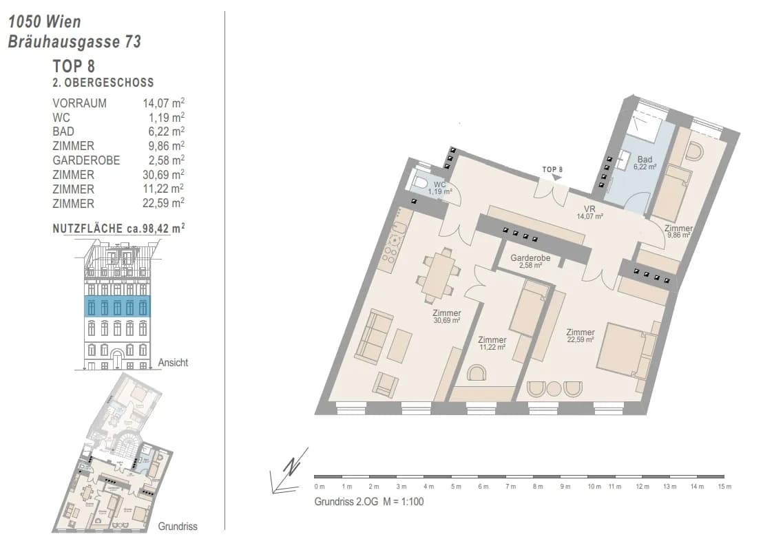 4-Zimmer-Wohnung kaufen in Wien – 98,42 m², € 549.000 – Bild 9 von 9