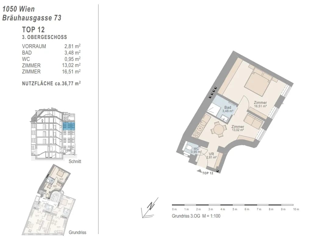 2-Zimmer-Wohnung kaufen in Wien – 35,8 m², € 179.000 – Bild 9 von 9