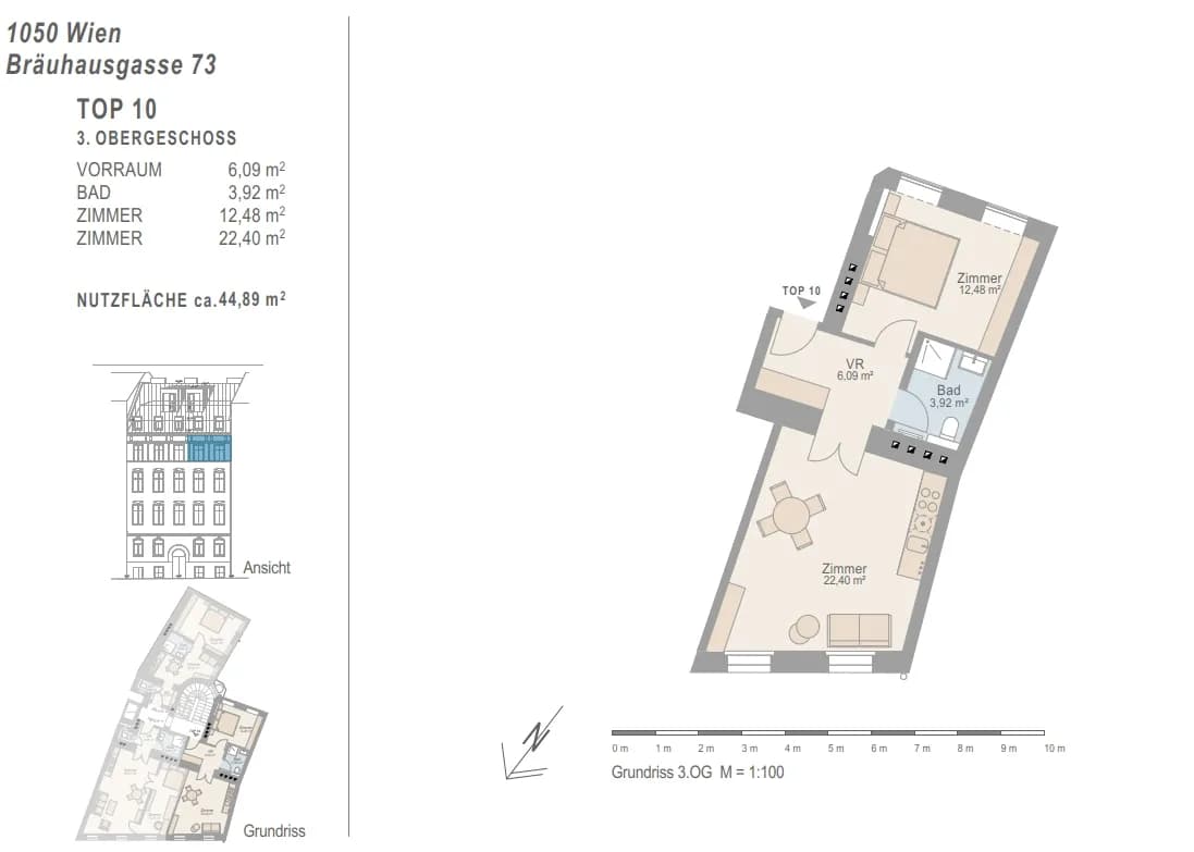 2-Zimmer-Wohnung kaufen in Wien – 44,89 m², € 219.000 – Bild 9 von 9