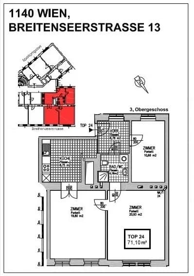 3-Zimmer-Wohnung kaufen in Wien – 71,1 m², € 349.000 – Bild 15 von 16
