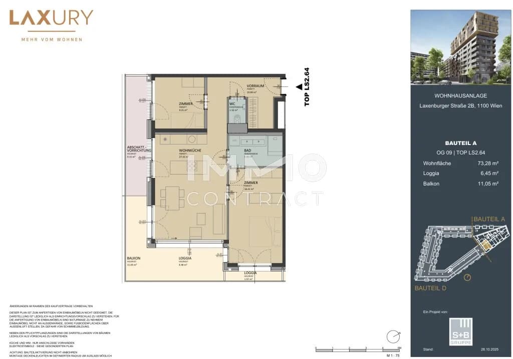 3-Zimmer-Wohnung kaufen in Wien – 73,28 m², € 698.000 – Bild 9 von 9