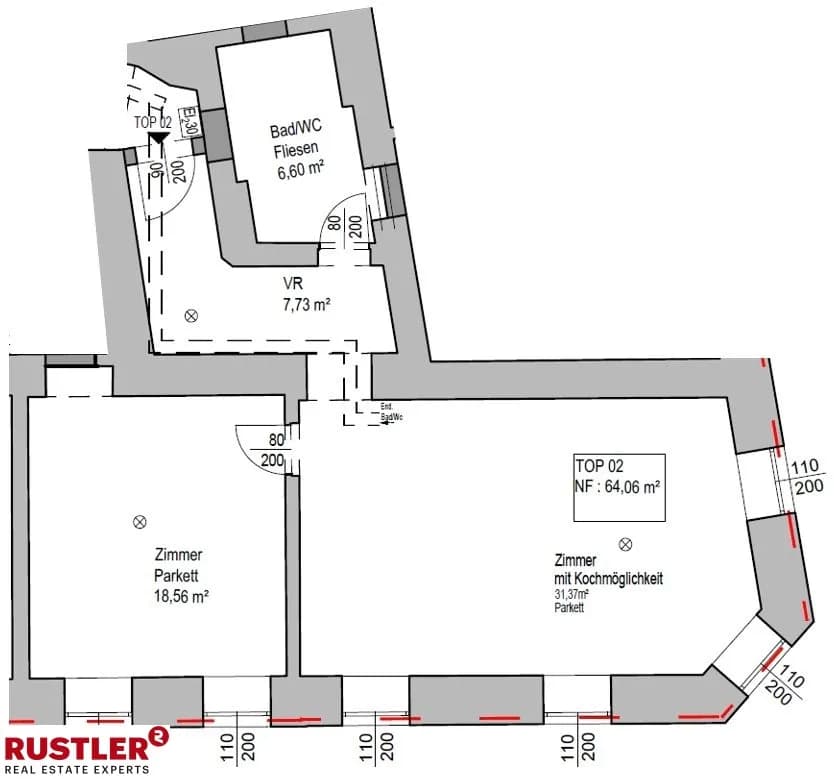 2-Zimmer-Wohnung kaufen in Wien – 64,06 m², € 299.000 – Bild 7 von 14